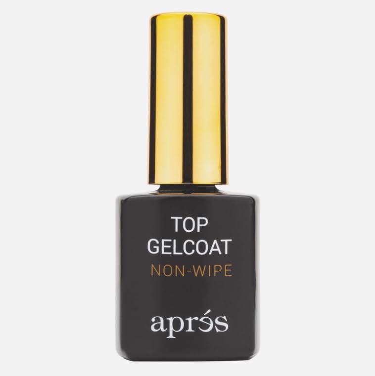 APRÉS Non-Wipe Glossy Top Gelcoat – 15 ml – Glänzender Versiegelungslack ohne Schwitzschicht für Gel-Nägel