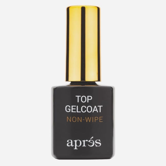 APRÉS Non-Wipe Glossy Top Gelcoat – 15 ml – Glänzender Versiegelungslack ohne Schwitzschicht für Gel-Nägel