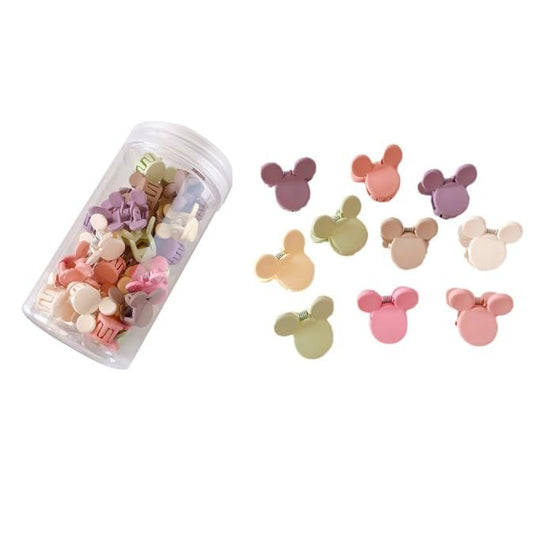 Feilguee 50 Stück Mini-Claw-Clips, kleine Haarspangen, bunte, niedliche Haaraccessoires für Damen