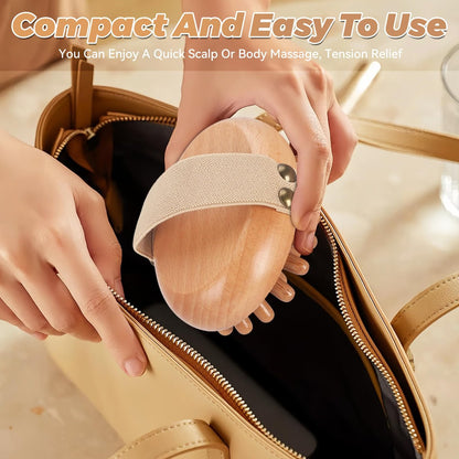 DEBETOOL Wood Therapy Massage Tools – 2er-Set Holz-Meridian-Massagebürste für Cellulite, Lymphdrainage, Bauchmuskel-Schmerzlinderung & Körperformung
