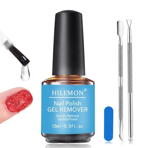 HiLemon Magic Gel Remover – Gel Nagellack Entferner in 3 Minuten, kein Einweichen oder Einwickeln, professioneller Nagellackentferner 15 ml