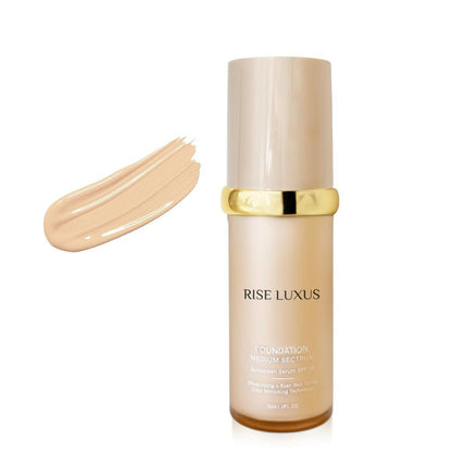 Rise Luxus Ultrablend 4 In 1 Foundation mit Lichtschutzfaktor 50, wasserfest, beige, 30 ml