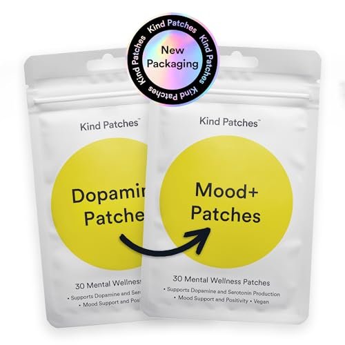 Kind Patches Mood Plus Patches mit Mucuna Pruriens, Rhodiola und Löwenmähne Extrakt - Vegan - 30 Stück