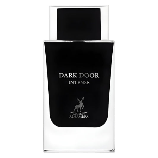 Maison Alhambra Dark Door Intense – Aromatisch, holzig, blumig, moschusartig – Eau de Parfum Spray für Herren, langanhaltend, 100 ml