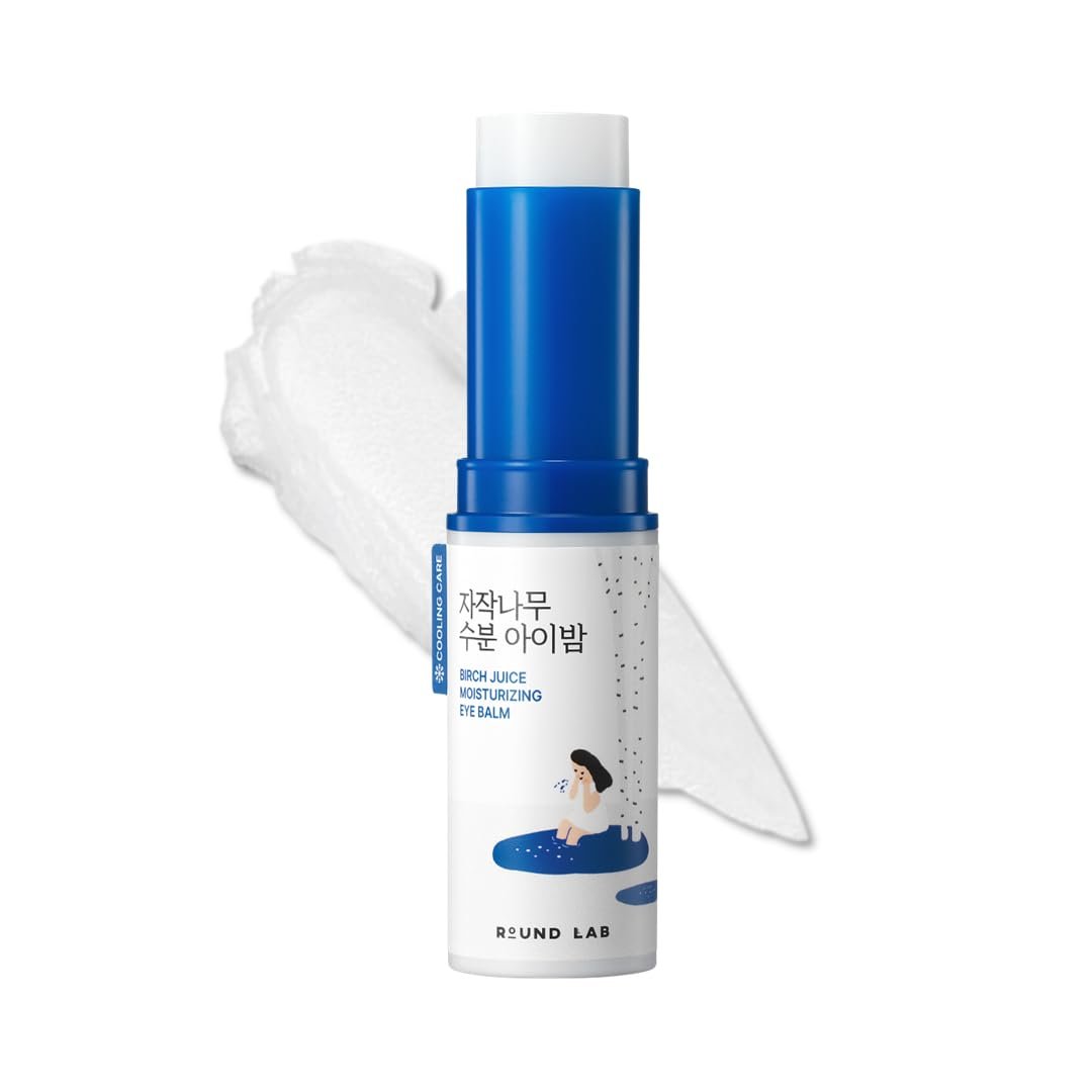 ROUND LAB Birch Juice Icy Cooling Eye Stick – Depuffing Glow Booster Balm für geschwollene Augen, dunkle Augenringe, feine Linien | Feuchtigkeitsspender für unterwegs | Koreanische Hautpflege | 0,35 oz