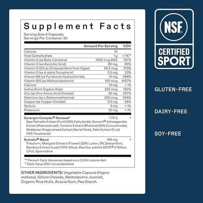 Nutrafol Men 50+ Haarwachstums-Ergänzungsmittel, klinisch getestet für sichtbar dichteres Haar und Kopfhautabdeckung, #1 von Dermatologen empfohlen - 1-Monats-Vorrat, 1 Nachfüllbeutel