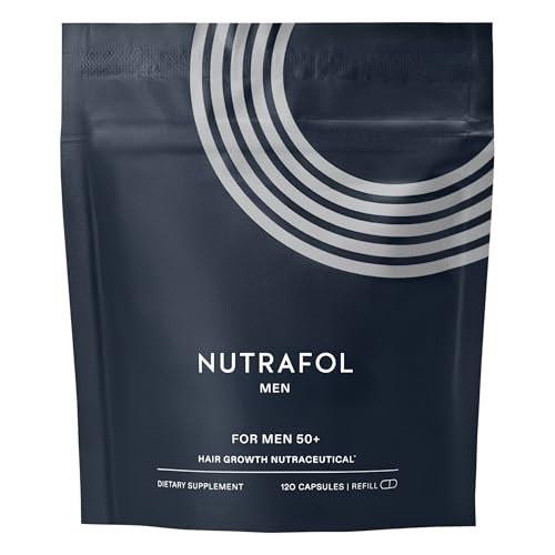 Nutrafol Men 50+ Haarwachstums-Ergänzungsmittel, klinisch getestet für sichtbar dichteres Haar und Kopfhautabdeckung, #1 von Dermatologen empfohlen - 1-Monats-Vorrat, 1 Nachfüllbeutel