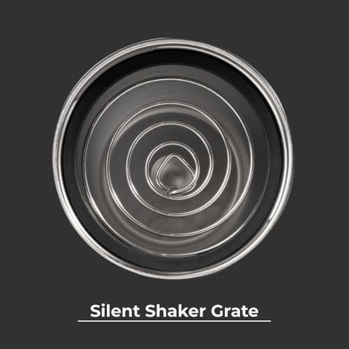 HydroJug 24 oz Edelstahl Shaker – Isoliert, Auslaufsicher, BPA-frei mit Leiser Mischgitter – Keine Klumpen, Kein Lärm – Premium Shaker für Fitness, Sport & Alltag, Schwarz