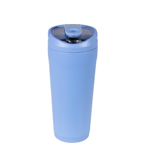 HydroJug 24 oz Edelstahl Shaker – Isoliert, auslaufsicher, BPA-frei mit leiser Mischgitter – Keine Klumpen, kein Lärm – Premium Shaker für Fitness, Sport & Alltag, Hellblau