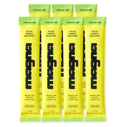 MAGNA Elektrolyt-Pulver für Hydration, Energie & Konzentration mit Magnesium-L-Threonat (7 Portionen, Zitrone-Limette)