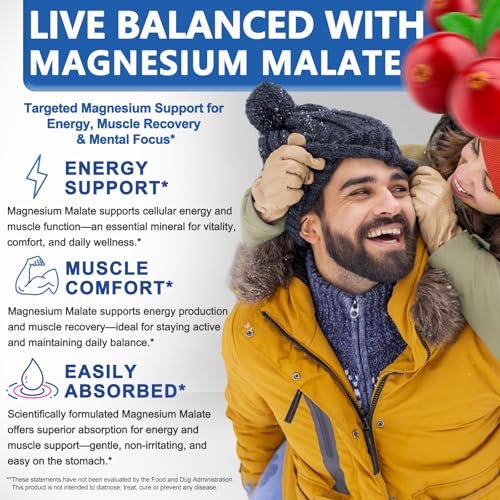 Magnesium Malat Flüssig-Tropfen | Hochabsorbierendes flüssiges Magnesiumpräparat für gesunde Energie & Muskelunterstützung - Magnesium Malat 1500 mg für Erwachsene, Frauen & Männer | Nicht-GVO - 30 Portionen