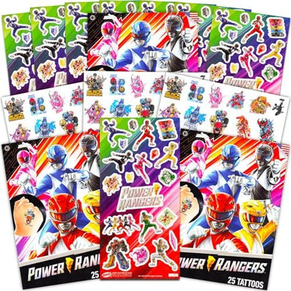 Power Rangers Party Favors Pack – 150 Sticker & 75 temporäre Tattoos für Kindergeburtstage