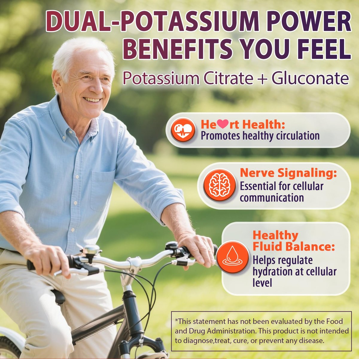 Nextdia Kaliumcitrat und Kaliumgluconat Gummis, 1200mg, mit Magnesium, Omega-3, Calcium, Vitamin D3 K2 B12 E B6, Folsäure – für Muskeln, Nerven und Knochen – 60 Stück