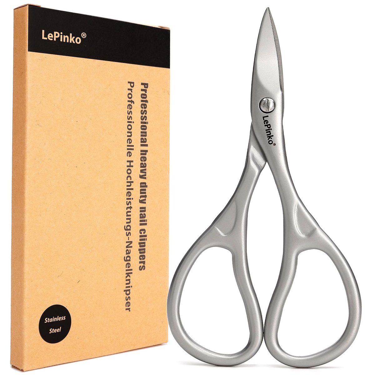 LePinko Professionelles Nagelscheren-Set mit Mikro-Sägezahnklingen für Maniküre und Pediküre – Geschenkidee für Männer und Frauen