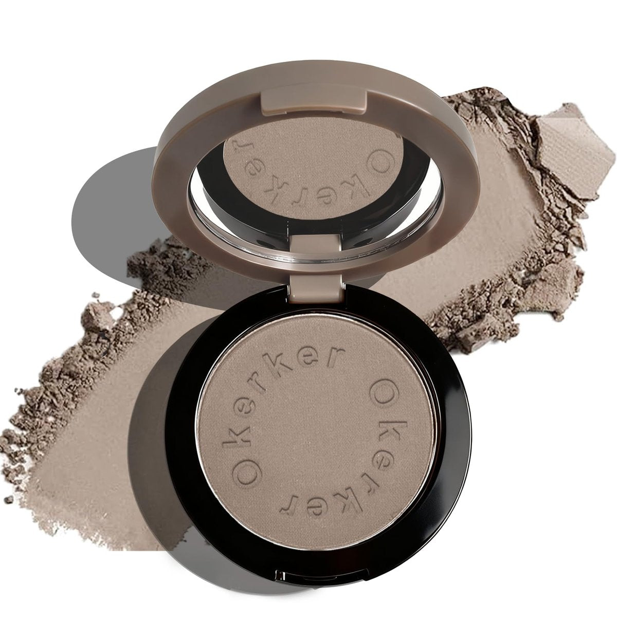 Okerker Cool Toned Contour Palette mit Spiegel – Taupe-Grau Konturpuder für helle, kühle Haut – Nasen-Konturierung Bronzer