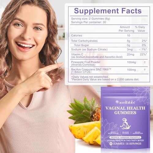 Vaginale Probiotika für Frauen, Vital Source Feminin Gummis, pH-Gleichgewicht für Frauen, Premium Feminin Balance Gummis, Förderung der Frauengesundheit - 60 Gummis
