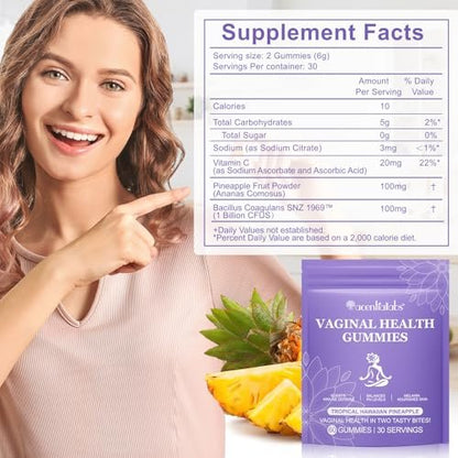 Vaginale Probiotika für Frauen, Vital Source Feminin Gummis, pH-Gleichgewicht für Frauen, Premium Feminin Balance Gummis, Förderung der Frauengesundheit - 60 Gummis