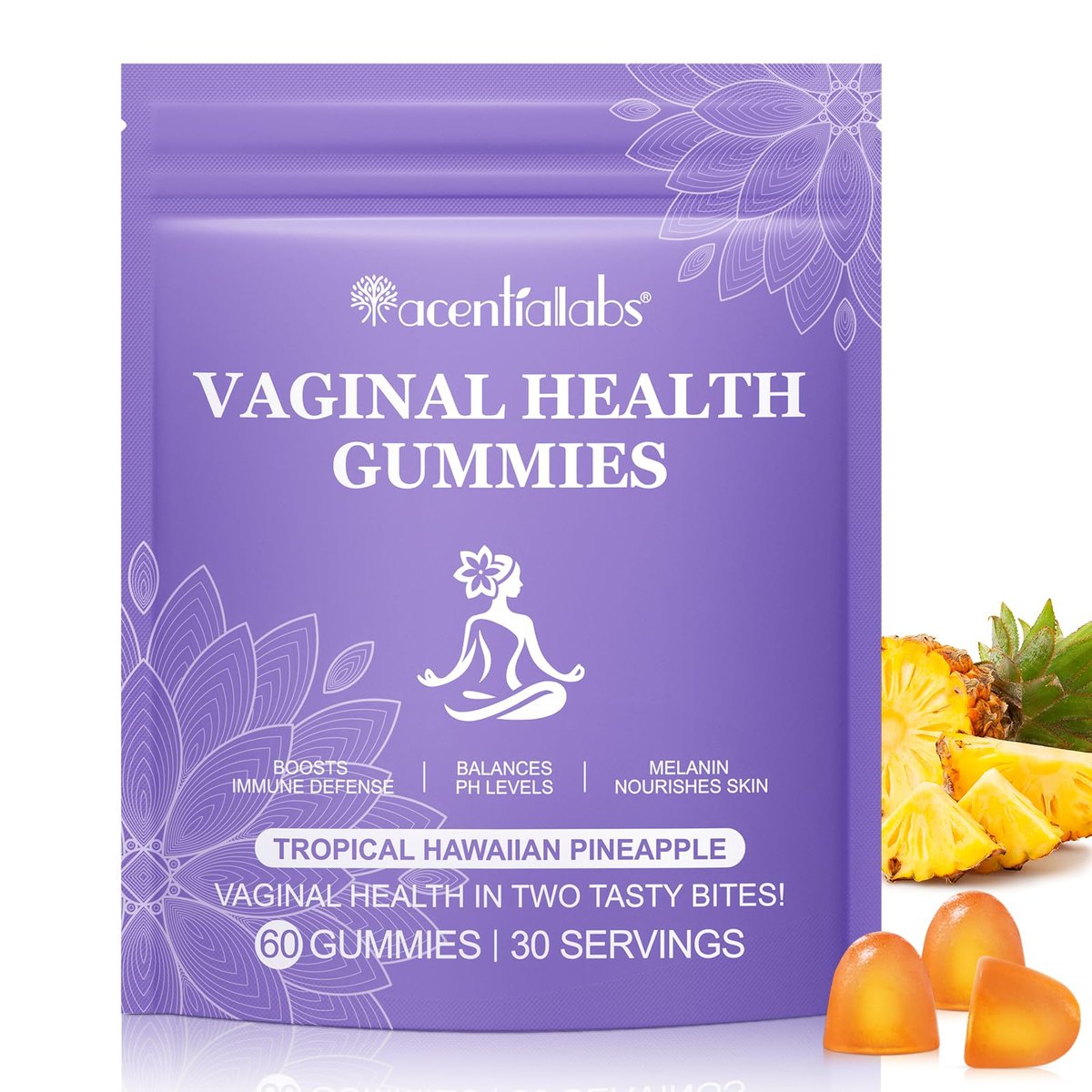 Vaginale Probiotika für Frauen, Vital Source Feminin Gummis, pH-Gleichgewicht für Frauen, Premium Feminin Balance Gummis, Förderung der Frauengesundheit - 60 Gummis