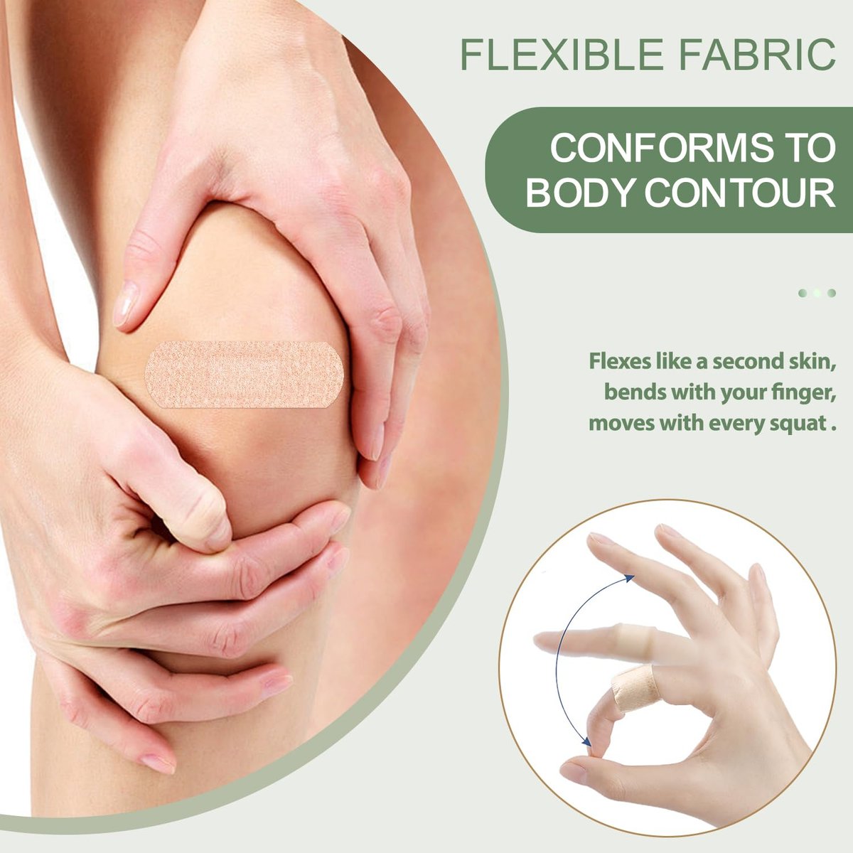 Hysimedy Silikon-Pflaster für empfindliche Haut 1"x3" 50 Stück – Flexible Stoffpflaster, latexfrei, hypoallergen, atmungsaktiv, kleine Wundpflaster für schmerzfreies Entfernen, ideal für Senioren und Kinder