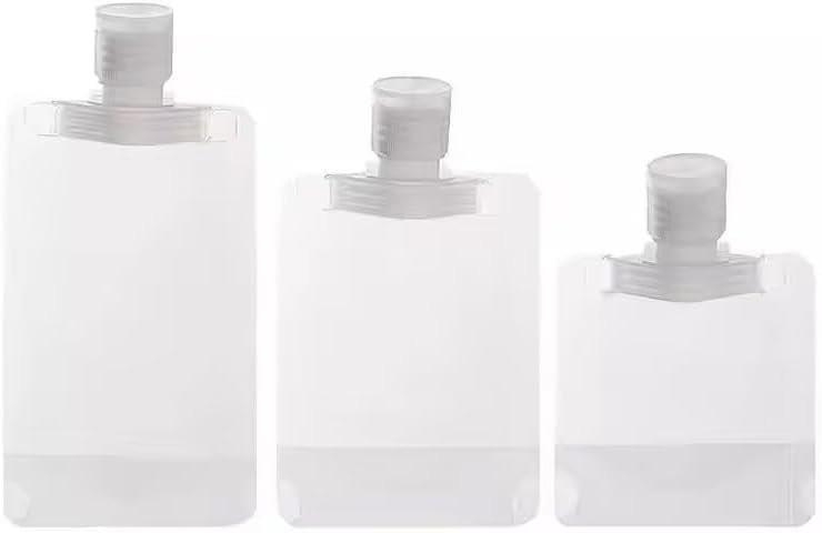 10er-Pack Reisegröße Quetschbeutel, 30 ml Klare Nachfüllbare Flaschen, Tragbare Toilettenartikel-Behälter, Auslaufsichere Kosmetikbehälter-Sets, Lotion-Shampoo-Duschgel-Quetschbeutel