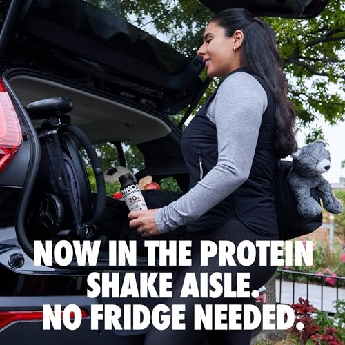 Oikos Protein Shake, Salz-Karamell, 30g Protein, 5g Präbiotische Ballaststoffe, Haltbar, Trinkfertig, 12er Pack (12 x 355ml)