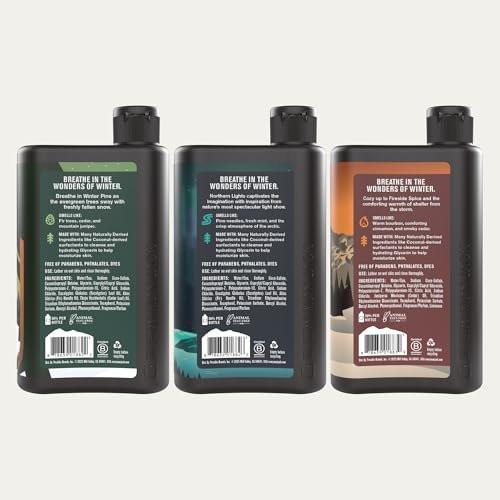 Every Man Jack Herren Duschgel Geschenkset – 3 belebende Winterdüfte – Tiefenreinigung, Feuchtigkeitspflege mit natürlich gewonnenen Inhaltsstoffen – 13,5 oz (3er-Pack)