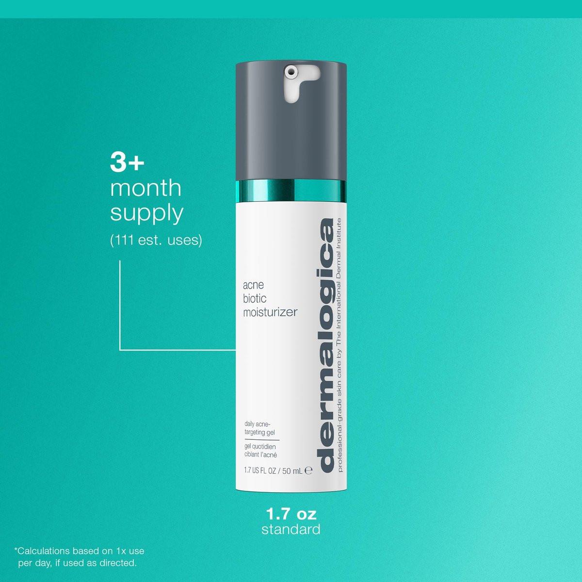 Dermalogica Acne Biotic Feuchtigkeitscreme – Leichte Tageslotion gegen Hautalterung und Unreinheiten, 50 ml