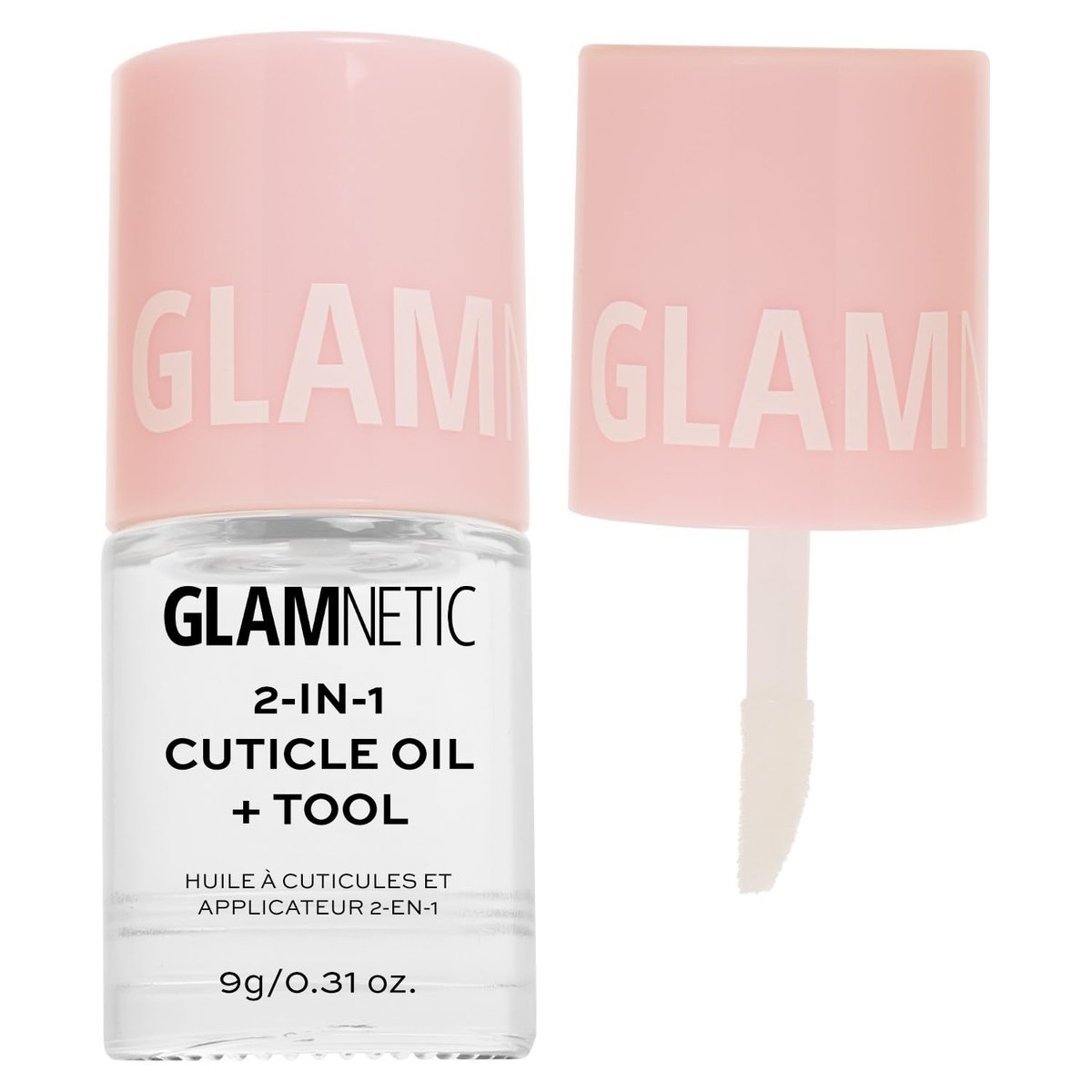Glamnetic 2-in-1 Cuticle Oil | Nährendes Nagelhautserum & Nagelhautschieber für gesunde Nägel | Über Nacht, Hyaluronsäure & botanische Öle - 0,31 Unzen