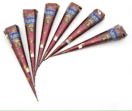 6er-Pack Henna-Paste-Kegel – Natürliche, fertig gemischte Henna-Haarfarbe für braunes Haar