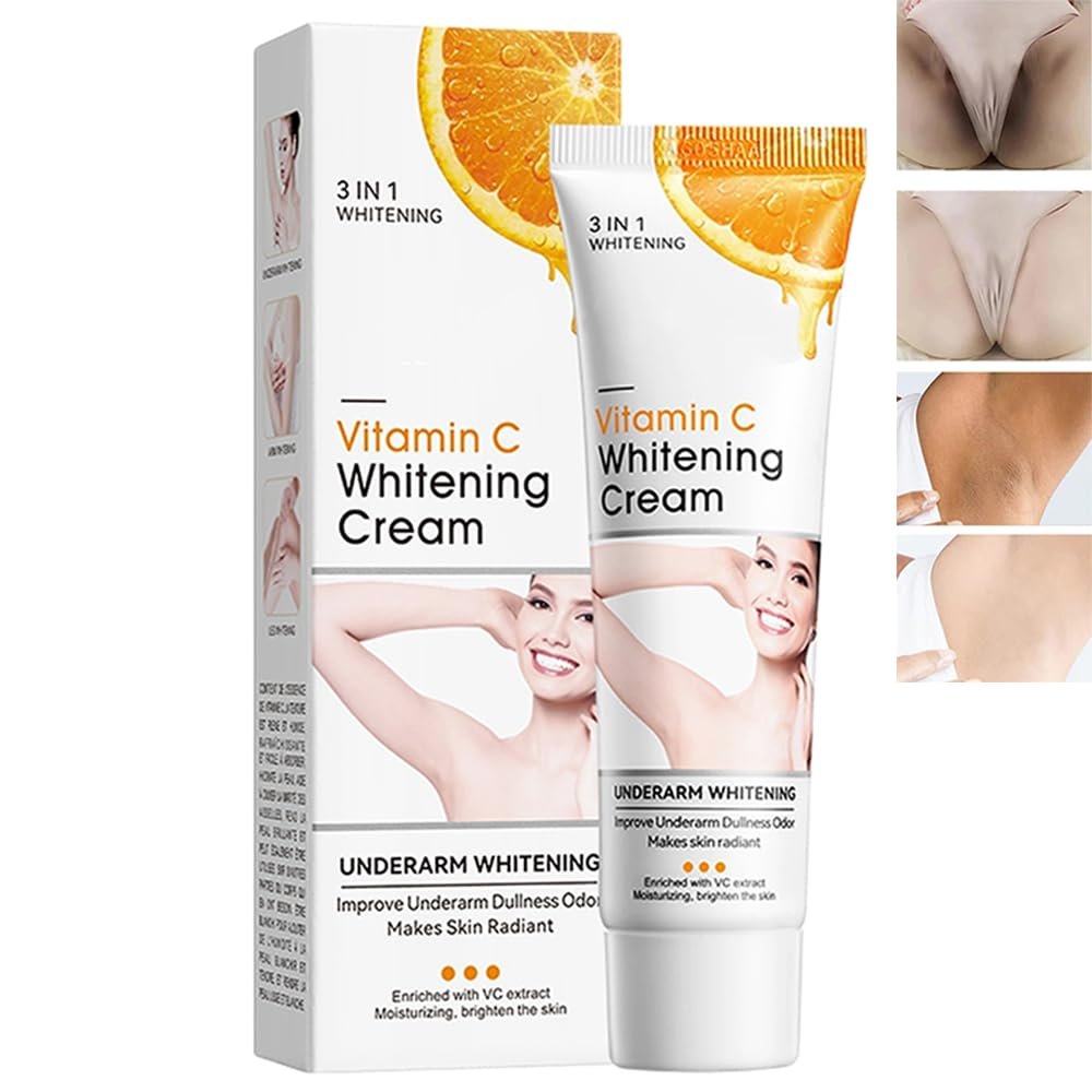 Aufhellende Creme für Achseln und Intimbereich – Entferner dunkler Flecken für Gesicht, Hals, Achseln, Ellenbogen, Innenseiten der Oberschenkel und Knie