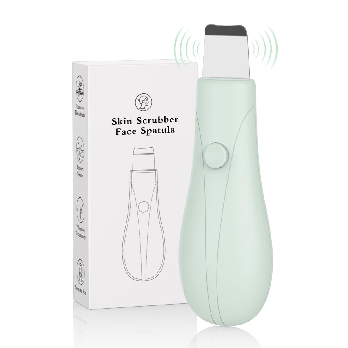 Mitesserentferner-Werkzeug, Mitesserentferner für Gesicht und Nase, Hautschaber-Gesichtsspatel für die tägliche Hautpflege, Mitesser- und Whitehead-Entfernung (Grün)