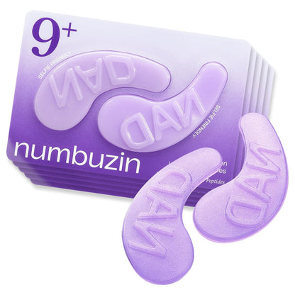 numbuzin No.9 Augenpflaster, NAD+ Kollagen-Gel-Augenmasken mit Peptiden, Koffein & Niacinamid, Kühlende Augenpflaster gegen Schwellungen & Augenringe, 5 Paar (10 Pflaster)