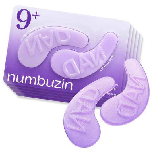 numbuzin No.9 Augenpflaster, NAD+ Kollagen-Gel-Augenmasken mit Peptiden, Koffein & Niacinamid, Kühlende Augenpflaster gegen Schwellungen & Augenringe, 5 Paar (10 Pflaster)