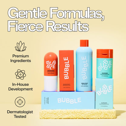 Bubble Skincare Power Wave Feuchtigkeitscreme – Hydratisierende Peptid-Gesichtscreme für trockene, empfindliche Haut mit Jojobaöl – Leichte tägliche Hautbarriere-Reparatur (50 ml)