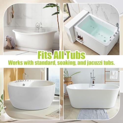 Bathland Vollbad-Badekissen für die Wanne – Extra lang & dick mit Kopf-, Rücken- und Lendenwirbelstütze, 168 rutschfeste Saugnäpfe, weiches 5D-Mesh-Spa-Kissen, passend für alle Wannen – Geschenk zum Einweichen (Grau)