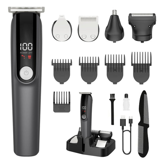 RUIBO Barttrimmer für Männer, 5-in-1 Haarschneider, Elektrorasierer für Nase, Körper, Gesicht und Schnurrbart, Kabelloser Trimmer für Herren, Ideales Geschenk
