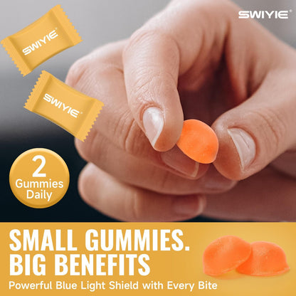 Swiyie Lutein Gummies – Augen-Vitamin- und Mineralstoffpräparat mit 20 mg Lutein & 4 mg Zeaxanthin – Gummivitamine zur Unterstützung der Augengesundheit – natürlich aromatisiert, 60 Gummis