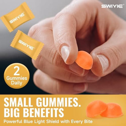 Swiyie Lutein Gummies – Augen-Vitamin- und Mineralstoffpräparat mit 20 mg Lutein & 4 mg Zeaxanthin – Gummivitamine zur Unterstützung der Augengesundheit – natürlich aromatisiert, 60 Gummis