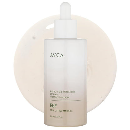 AVCA EGF & PDRN Lifting Serum 100ml – Straffendes & festigendes Serum mit hydrolysiertem Kollagen + Panthenol, reduziert das Erscheinungsbild feiner Linien, K-Beauty