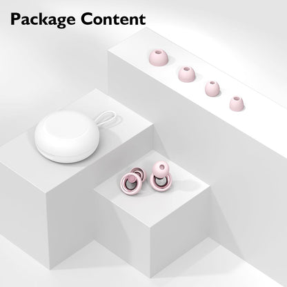 LOETRUY Ohrstöpsel zum Schlafen Geräuschunterdrückung - Wiederverwendbare Silikon-Ohrstöpsel für Konzerte, Motorrad, Sport und Festivals, 30 dB Lärmreduzierung, Waschbarer Gehörschutz - Rosa