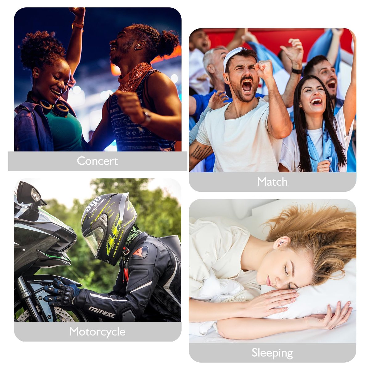 LOETRUY Ohrstöpsel zum Schlafen Geräuschunterdrückung - Wiederverwendbare Silikon-Ohrstöpsel für Konzerte, Motorrad, Sport und Festivals, 30 dB Lärmreduzierung, Waschbarer Gehörschutz - Rosa