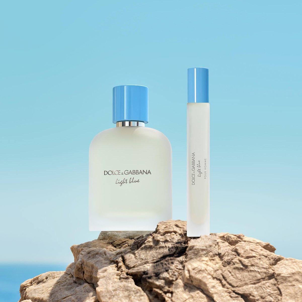 Dolce&Gabbana New Light Blue Pour Homme Eau de Toilette Travel Spray für Männer – 10 ml / 0,33 fl.oz