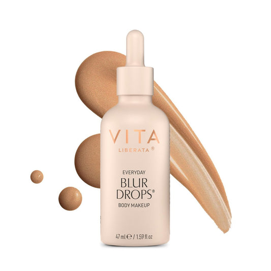 VITA LIBERATA Everyday Body Blur Drops Medium 1,59 Fl Oz – Körper-Make-up, abwaschbare Bräunungstropfen, wasserresistent, matter Satin-Finish