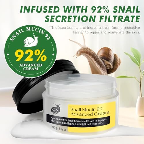WHLH & WELL-BEING Schneckenschleim Serum, Feuchtigkeitsspender für das Gesicht, Tägliches Gesichtsserum für alle Hauttypen, 1 Packung 100 ml