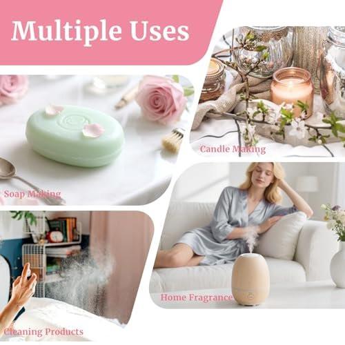 AROMTOPIA Blumen Duftöle Set – 6x10ml Florale Essential Öle für Diffuser, Seifen- und Kerzenherstellung: Lavendel, Rose, Gardenie, Kirschblüte, Jasmin, Neroli