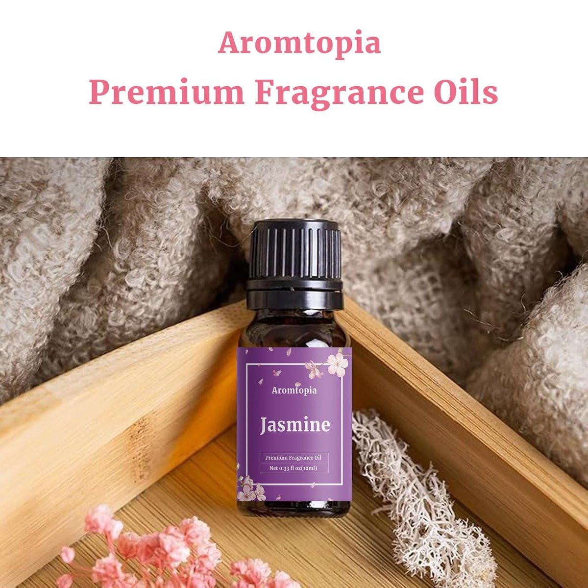 AROMTOPIA Blumen Duftöle Set – 6x10ml Florale Essential Öle für Diffuser, Seifen- und Kerzenherstellung: Lavendel, Rose, Gardenie, Kirschblüte, Jasmin, Neroli
