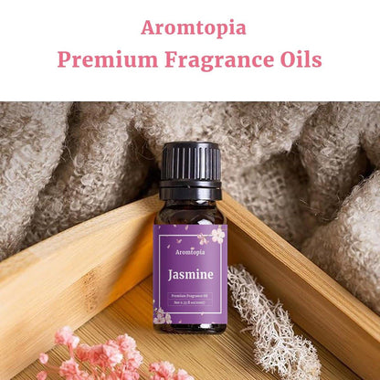 AROMTOPIA Blumen Duftöle Set – 6x10ml Florale Essential Öle für Diffuser, Seifen- und Kerzenherstellung: Lavendel, Rose, Gardenie, Kirschblüte, Jasmin, Neroli
