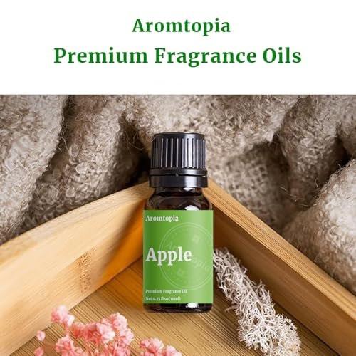 Frucht-Duftöle, Aromtopia 6x10ml Fruchtige Aromaöle für Diffuser, Seifen- und Kerzenherstellung – Erdbeere, Ananas, Zitrone, Kirsche, Passionsfrucht, Apfel – Geschenkset