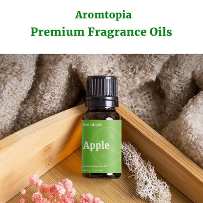 Frucht-Duftöle, Aromtopia 6x10ml Fruchtige Aromaöle für Diffuser, Seifen- und Kerzenherstellung – Erdbeere, Ananas, Zitrone, Kirsche, Passionsfrucht, Apfel – Geschenkset