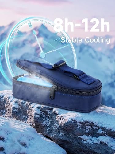 YOUSHARES Insulin-Vials-Kühler Reiseetui – TSA-geprüfte diabetische Medikamenten-Kühltasche mit Schutzeisblock, gekühlte Diabetes-Organizer, kleine Flaschen-Aufbewahrung